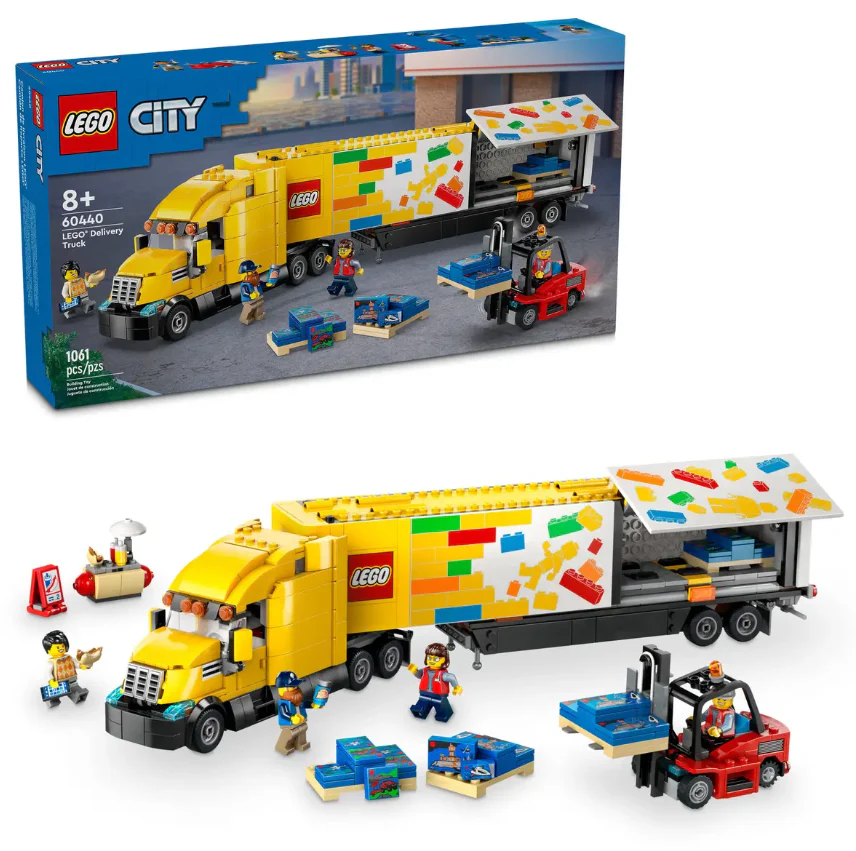 LEGO City Yellow Delivery Truck - Image 2